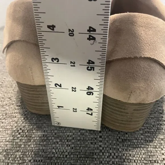 American Eagle Booties Women’s Size 12  Tan Faux Suede Low‎ Heel Ankle Boots Zip - Picture 11 of 15